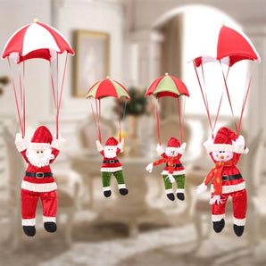 Christmas Doll Parachute Santa Claus Snowman Ceiling Decorations New Year Xmas Shopping Mall Hanging Pendant Ornaments