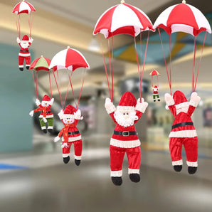 Christmas Doll Parachute Santa Claus Snowman Ceiling Decorations New Year Xmas Shopping Mall Hanging Pendant Ornaments