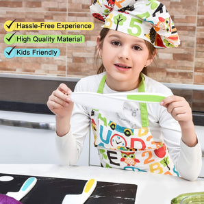 RAGAZZACUCINE Kids Knife Set of 3 - Firm Grip, Serrated Edges & Safe – Colorful Nylon Toddler Cooking Knives to Cut Fruits, Salad, Cake, Lettuce (MultiColor)