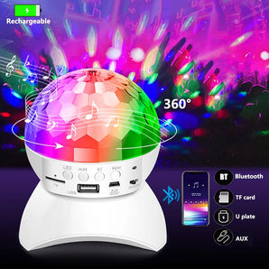 Dj Speakers Disco Ball Rotating Stage RGB Strobe For Christmas